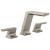 Delta 3599LF-SS-PR-MPU Pivotal 5 1/2" Double Handle Widespread Bathroom Sink Faucet with Metal Pop-Up Drain in Lumicoat Stainless