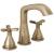 Delta 357766-CZMPU-DST Stryke 6 7/8" Two Cross Handle Widespread Bathroom Faucet with Pop-Up Drain in Champagne Bronze