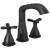 Delta 357766-BLMPU-DST Stryke 6 7/8" Two Cross Handle Widespread Bathroom Faucet with Pop-Up Drain in Matte Black