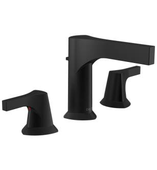 Delta 3574-BLMPU-DST Zura 5 1/2" Two Handle Widespread Bathroom Faucet in Matte Black