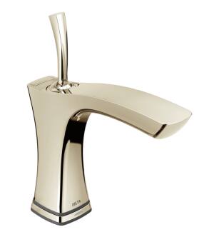 Delta 552TLF-PN Tesla 8 3/4" Single Handle Bathroom Faucet with Touch2O.Xt Technology in Polished Nickel
