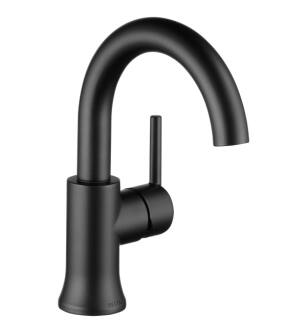 Delta 559HA-BL-DST Trinsic 8 7/8" Single Handle High-Arc Bathroom Faucet in Matte Black