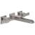 Delta T3568LF-SSWL Ara Two Handle Wall Mount Channel Bathroom Faucet Trim in Stainless Steel