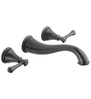 Delta T3597LF-RBWL Cassidy 2 3/8" Two Handle Wall Mount Bathroom Faucet Trim in Venetian Bronze