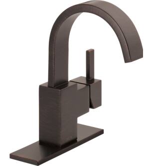 Delta 553LF-RB Vero 7 3/4" Single Handle Bathroom Faucet in Venetian Bronze