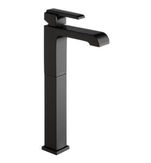 Delta 767LF-BL Ara 13 3/8" Single Handle Vessel Bathroom Faucet in Matte Black