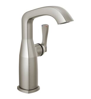 Delta 676-SSLHP-DST Stryke 9" Single Handle Mid-Height Bathroom Faucet with Less Handle in Stainless Steel