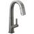 Delta 9993-KS-DST Pivotal 14 3/8" Single Handle Pull Down Bar/Prep Faucet in Black Stainless