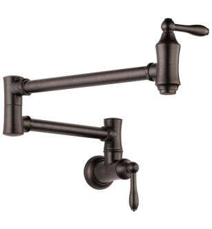 Delta 1177LF-RB Cassidy 10 1/8" Traditional Wall Mount Pot Filler Faucet in Venetian Bronze