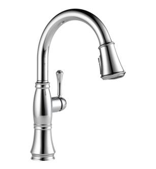 Delta 9197-PR-DST Cassidy 15 1/2" Single Handle Pull-Down Kitchen Faucet in Lumicoat Chrome