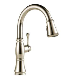 Delta 9197-PN-PR-DST Cassidy 15 1/2" Single Handle Pull-Down Kitchen Faucet in Lumicoat Polished Nickel