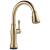 Delta 9197T-CZ-PR-DST Cassidy 16" Single Handle Pull-Down Kitchen Faucet with Touch2O Technology and Optional VoiceIQ in Lumicoat Champagne Bronze
