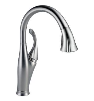 Delta 9192-AR-DST Addison 15 5/8" Single Handle Pull-Down Kitchen Faucet with ShieldSpray Technology in Arctic Stainless