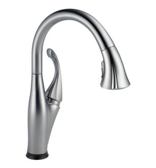 Delta 9192T-AR-DST Addison 15 5/8" Single Handle Pull-Down Kitchen Faucet with Touch2O Technology in Arctic Stainless