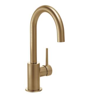 Delta 1959LF-CZ Trinsic 11 1/2" Single Handle Deck Mounted Bar Faucet with Swivel Spout in Champagne Bronze