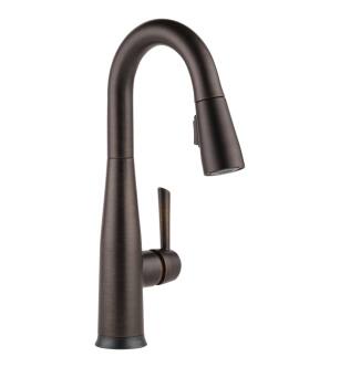 Delta 9913T-RB-DST Essa 15" Single Handle Pull-Down Bar/Prep Kitchen Faucet with Touch2O Technology in Venetian Bronze