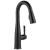 Delta 9913T-BL-DST Essa 15" Single Handle Pull-Down Bar/Prep Kitchen Faucet with Touch2O Technology in Matte Black