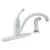 Delta 440-WH-DST Collins 8 3/4" Single Handle Deck Mount Kitchen Faucet with Side Spray in White
