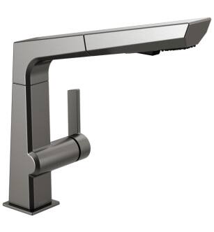 Delta 4193-KS-DST Pivotal 11" Single Handle Pull Out Kitchen Faucet in Black Stainless