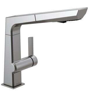 Delta 4193-AR-DST Pivotal 11" Single Handle Pull Out Kitchen Faucet in Arctic Stainless