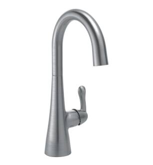 Delta 1953LF-AR Transitional 12 3/8" Single Handle Deck Mounted Bar/Prep Faucet in Arctic Stainless