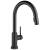 Delta 9159TV-BL-DST Trinsic 15 3/4" Single Handle Pull-Down Kitchen Faucet with Touch2O Technology and Optional VoiceIQ in Matte Black