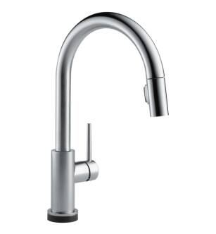 Delta 9159TV-AR-DST Trinsic 15 3/4" Single Handle Pull-Down Kitchen Faucet with Touch2O Technology and Optional VoiceIQ in Arctic Stainless