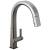 Delta 9193-KS-DST Pivotal 15 1/2" Single Handle Pull Down Kitchen Faucet in Black Stainless