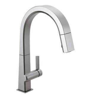 Delta 9193-AR-DST Pivotal 15 1/2" Single Handle Pull Down Kitchen Faucet in Arctic Stainless