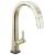 Delta 9193T-PN-DST Pivotal 16" Single Handle Pull Down Kitchen Faucet with Touch2O Technology in Polished Nickel