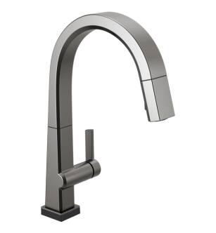 Delta 9193T-KS-DST Pivotal 16" Single Handle Pull Down Kitchen Faucet with Touch2O Technology in Black Stainless