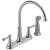 Delta 2497LF-AR Cassidy 13 1/2" Double Handle Deck Mounted Kitchen Faucet with Side Spray in Arctic Stainless