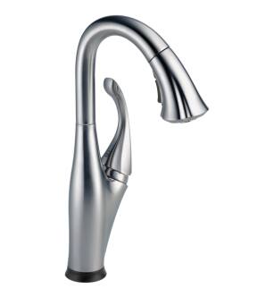Delta 9992T-AR-DST Addison 14 3/8" Single Handle Pull-Down Bar/Prep Faucet with Touch2O Technology and Optional VoiceIQ in Arctic Stainless
