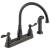Delta 21996LF-OB Windemere 11 5/8" Double Handle Deck Mounted Kitchen Faucet with Side Spray in Oil Rubbed Bronze