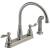 Delta 21996LF-SS Windemere 11 5/8" Double Handle Deck Mounted Kitchen Faucet with Side Spray in Stainless Steel