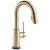 Delta 9959T-CZ-DST Trinsic 14" Single Handle Pull-Down Bar/Prep Faucet with Touch2O Technology in Champagne Bronze