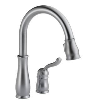 Delta 978-ARWE-DST Leland 14 1/4" Single Handle Pull-Down Kitchen Faucet in Arctic Stainless
