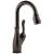 Delta 9678T-RB-DST Leland 14 1/2" Single Handle Pull-Down Bar/Prep Faucet Touch2O Technology and Optional VoiceIQ in Venetian Bronze