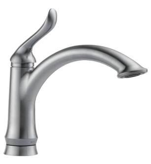 Delta 1353-AR-DST Linden 11 3/8" Single Handle Deck Mounted Kitchen Faucet in Arctic Stainless