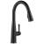 Delta 9113T-BL-DST Essa 16" Single Handle Pull-Down Kitchen Faucet with Touch2O Technology in Matte Black