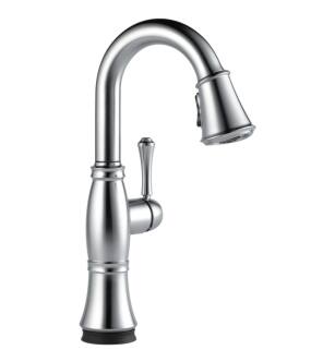 Delta 9997T-AR-PR-DST Cassidy 15" Single Handle Pull-Down Bar/Prep Faucet with Touch2O Technology in Lumicoat Arctic Stainless
