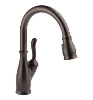 Delta 9178TV-RB-DST Leland 14 7/8" Single Handle Pull-Down Kitchen Faucet with Touch2O and VoiceIQ Technology in Venetian Bronze