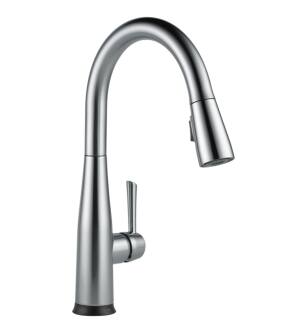 Delta 9113TV-AR-DST Essa 16" Single Handle Pull-Down Kitchen Faucet with Touch2O and VoiceIQ Technology in Arctic Stainless