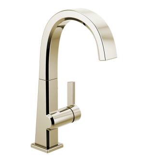 Delta 1993LF-PN Pivotal 12" Single Handle Deck Mounted Bar/Prep Faucet in Polished Nickel