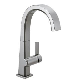 Delta 1993LF-AR Pivotal 12" Single Handle Deck Mounted Bar/Prep Faucet in Arctic Stainless