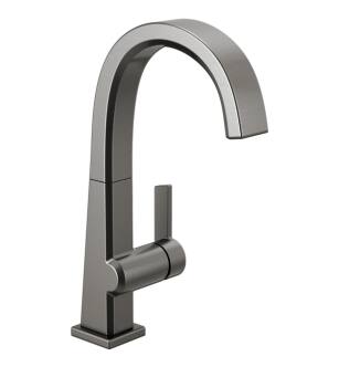 Delta 1993LF-KS Pivotal 12" Single Handle Deck Mounted Bar/Prep Faucet in Black Stainless