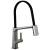 Delta 9693-KS-DST Pivotal 18 3/4" Single Handle Exposed Hose Kitchen Faucet in Black Stainless