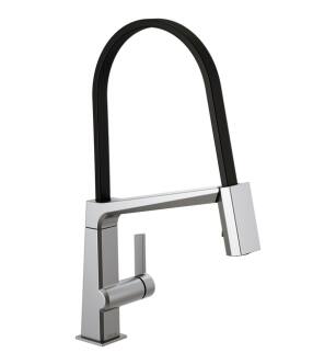 Delta 9693-AR-DST Pivotal 18 3/4" Single Handle Exposed Hose Kitchen Faucet in Arctic Stainless