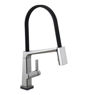 Delta 9693T-AR-DST Pivotal 19 1/8" Single Handle Exposed Hose Kitchen Faucet with Touch2O Technology in Arctic Stainless
