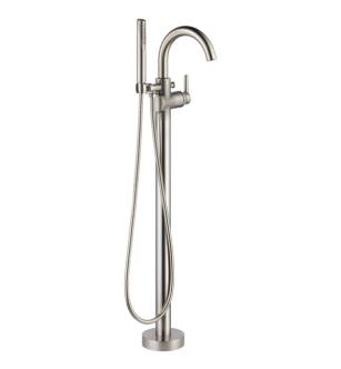 Delta T4759-SSFL 41" Single Handle Floor Mount Tub Filler Trim with Hand Shower in Stainless Steel